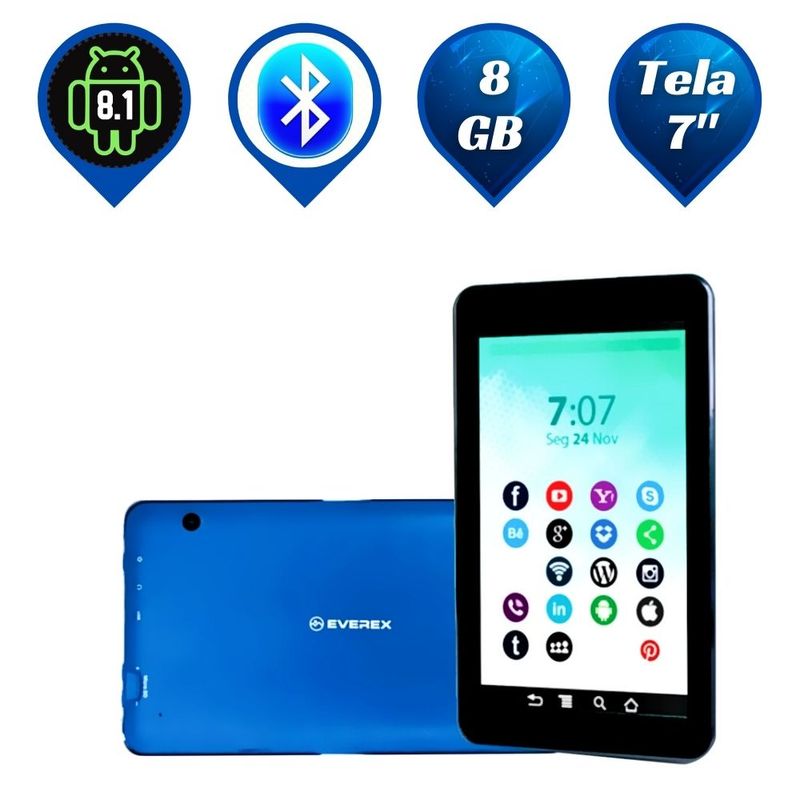 Tablet Everex Computer Evrq857a Azul 8gb Wi-fi