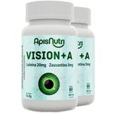 Kit 2 Vision+a Luteína E Zeaxantina 60 Cápsulas 280mg Apisnutri