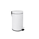 Lixeira Branca Em Inox 12 Litros Vintage Luxo Premium