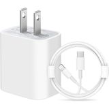 Carregador Rápido Do Iphone 12,apple Mfi Certificado】 Carregador De Parede Usb-c Tipo C Com Cabo Usb-c De 6ft Para Cabo Lightning Compatível Com Ipho