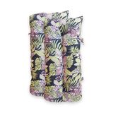 Kit 2 Almofadas Para Cadeiras De Bambu E Vime Preto Folhas