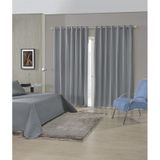 Cortina Blackout Tecido Sala/Quarto 300x250 Cinza  Admirare