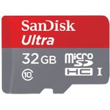 Cartão De Memória Sandisk Ultra 32gb Uhs-i/classe 10 Micro Sdhc Com Adaptador - Sdsdquan-032g-g4a