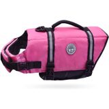 Colete Salva-vidas Vivaglory Ripstop Dog, Colete Preservador Reflexivo E Ajustável Com Flutuação Aprimorada E Alça De Resgate, Rosa, S