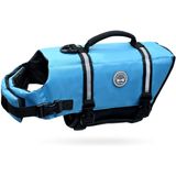 Colete Salva-vidas Vivaglory Ripstop Dog, Colete Salva-vidas Reflexivo E Ajustável Com Flutuação Aprimorada E Alça De Resgate, Azul, S