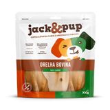 Petisco 100% Natural Jack &amp; Pup Orelha Bovina 300g P/ Cães