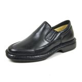 Sapato Social Couro Masculino Elástico Liso Casual Conforto