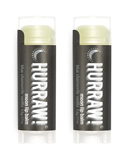 Hurraw, Hurraw! Moon Night Treatment (blue Cammile, Vanilla) Lip Balm, 2 Pack: Organic, Certified Vegan, Cruelty And Gluten Free. Não Trans