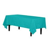 12-pack - Toalha De Mesa De Plástico Premium 54in. X 108in. Tampa Da Mesa Retângulo - Aqua Blue