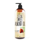 Molivera Organics Óleo De Amêndoa Doce 16 Fl Oz. 100% Hidratante Prensado A Frio Para Pele E Cabelo