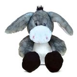 Dollibu Pelúcia Burro Recheado Animal - Soft Fur Huggable Grey Donkey, Adorável Playtime Donkey Plush Toy, Cute Farm Life Cuddle Gift, Sup