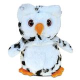 Dollibu Pelúcia Coruja Animal Recheado - Pele Macia Huggable Snow White Owl, Adorável Playtime Owl Plush Toy, Cute Wildlife Bird Cuddle Gi