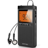 Am Fm Rádio Pessoal Portátil Com Excelente Bateria De Recepção Operada Por 2 Baterias Aaa Com Telefone Stero, Tela Lcd Grande, Rádio Relógio De Alarm