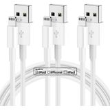 3pack Certificado Apple Mfi Cabo De Carregamento Longo Do Iphone 10ft-apple Lightning Para Fio De Cabo Usb - Cabos Carregador Usb De 10 Pés Para Iph