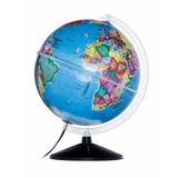 Globo Terrestre Político Prisma Iluminado Abajur 30Cm