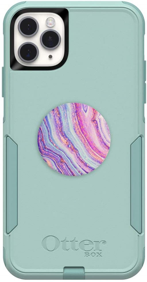 Mint Way + PopSockets PopGrip - Bundle: OtterBox Commuter Series Case for iPhone 11 Pro - Pink Tectonics 