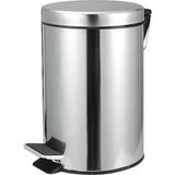 Lixeira Redonda 3 Litros Inox Cinza Vonder