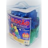 Blocos De Montar Blocão Bolsa Brinquedo Didático 130 Peças