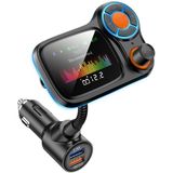 Adaptador Bluetooth De Carro Sem Fio, Transmissores De Rádio Fm Viva-voz Recebedor De Chamadas Vivas E Mp3 Music/app Audio Play, Qc3.0 E Smart 2.4a D