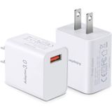 Adaptador Usb Carregador De Parede 3.0 Qc, Besgoods 2-pack 18w Usb Carregador De Parede Bloco Usb Plug Usb Compatível Com Samsung Galaxy S10 S10 S9 N