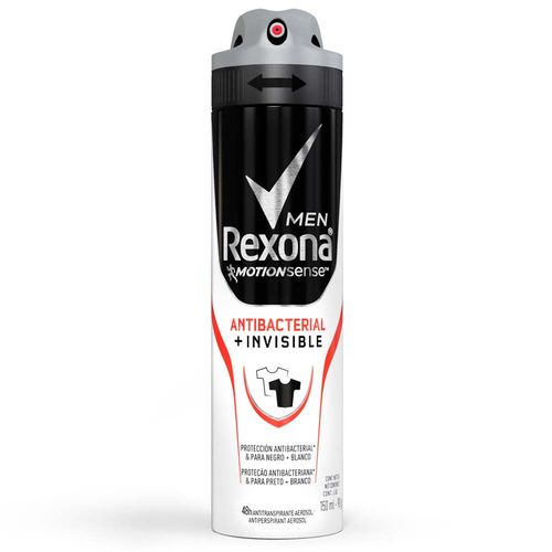 Desodorante Aerosol Rexona Antibacterial Invisible Masculino 150ml