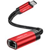 Adaptador De Rede Usb C Para Ethernet, Jsaux Usb-c Para Rj45 Thunderbolt 3/type C Para Gigabit Ethernet Lan Network Adapter Compatível Com Ipad Pro 2