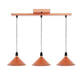 Pendente Luminaria Lustre Chapeu Pq Trilho 3 Cobre Pto 2739