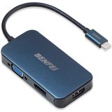 Usb C Para Hdmi Vga Displayport Adaptador, Benfei Usb Type-c Para Hdmi Vga Displayport Mst Hub Compatível Com Macbook Pro 2019/2018/2017, Surface Boo