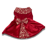 Vestido Festa Para Cães Vermelho Com Dourado Luxo - Natalino