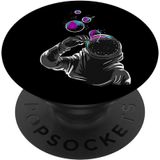 Astronauta Soprando Bolhas No Espaço Bonito Galaxy Spaceman Gift Popsockets Popgrip: Aperto Permutável Para Telefones &amp, Tablets