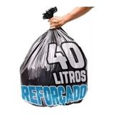 Saco De Lixo 40 Litros 100 Un Preto Reforçado Promoção