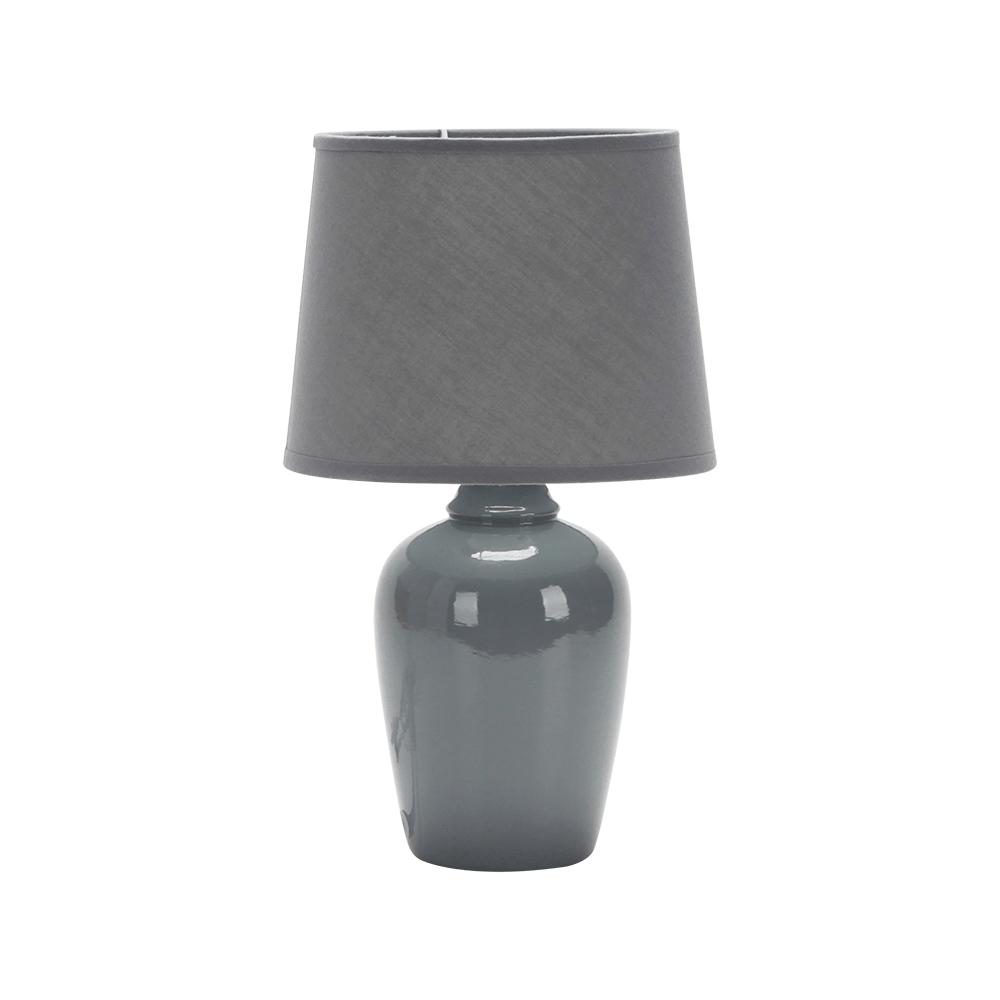 Luminária Abajur Taschibra Pottery 32cm E27 Bivolt Cinza