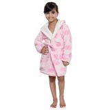 Roupão De Banho Infantil Médio Sherpinha Corações Catran