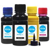 Kit 4 Tintas para compatível Epson L575 Sublimática Ecotank CMYK 100ml Koga