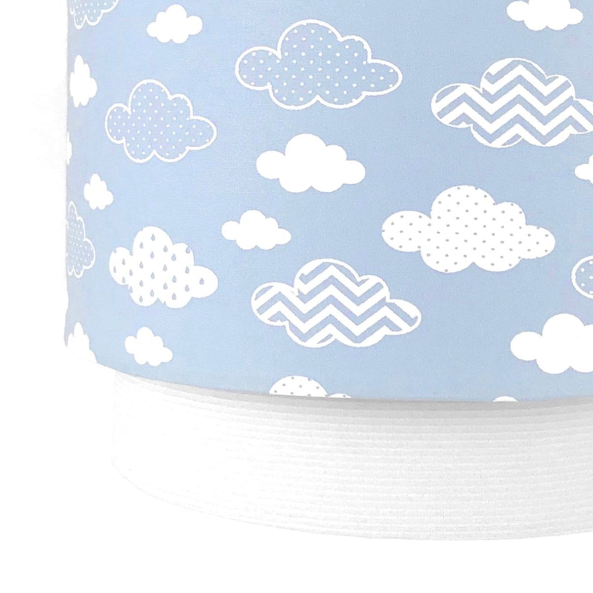 Lustre Tubular Duplo Nuvem Chevron Azul Quarto Bebe Infantil Carrefour