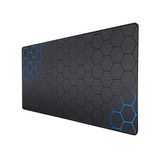 Mouse Pad Gamer Hexagono Azul/cinza 70x30 Cm