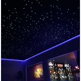 Kit Noite Estrelada Fibra Ótica Efeito Estrelado 200 Mix Rgb