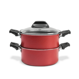 Cozi Vapore Alumínio Antiaderente Cereja 16 Cm Brinox