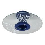 Lustre Plafon - Lua Azul - 1 Vidro - Quarto Infantil