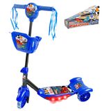Patinete Corrida Divertida Com 3 Rodas E Cestinha Som E Luz