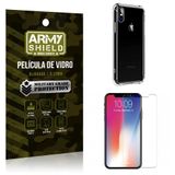 Kit Capa Anti Shock + Película Vidro Apple iPhone XS Max 6.5 - Armyshield