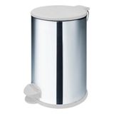 Lixeira De Pedal Aço Inox 12l Com Tampa Branco - Martinazzo