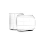 Kit 10 Rolos Etiqueta Couche 34x23 3 Carreiras Branca