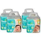 Kit Fralda Pampers Confort Sec Super tamanho M com 140 unidades + G com 120 unidades