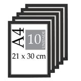 Moldura Quadro A4 21x30 Com Vidro Poster Certificado Kit 10