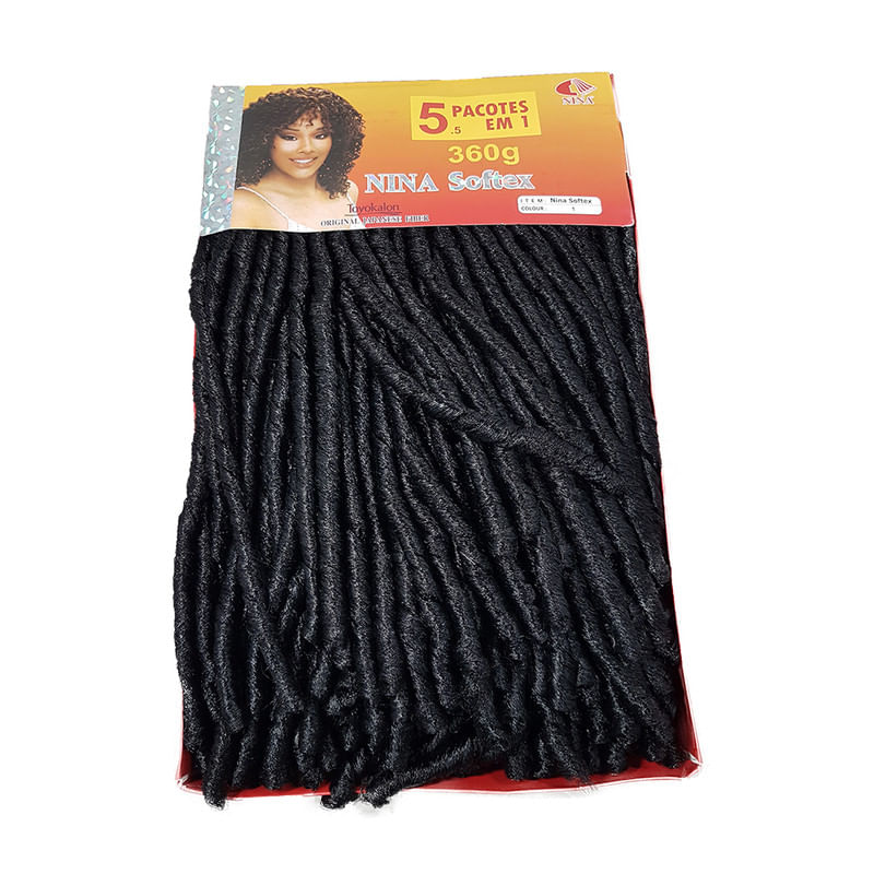 Cabelo Nina Soft Dread Fibra Sintética 360g Crochet Braid