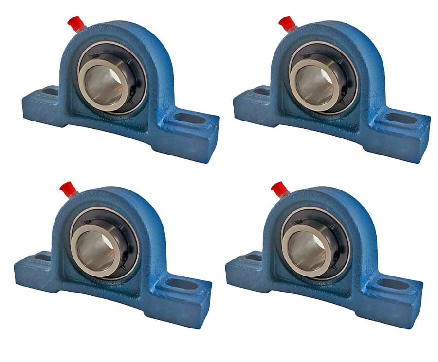 Kit 4 Mancal Pedestal P206 Com Rolamento 30mm Carrefour