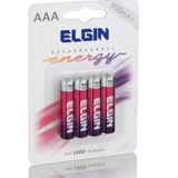 Pilhas Recarregável Aa Pequena Energy 2700 Mah Elgin 4 Unid