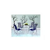 Jogo Conjunto De Mesa 4 Cadeiras Aluminio Piscina Tela Sling