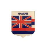 Adesivo Resinado Em Escudo Da Bandeira Do Havaí